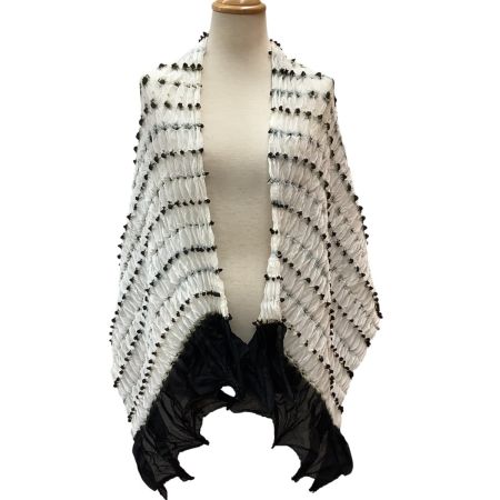 ISSEY MIYAKE イッセイミヤケ ストール 変形 ポップコーン プリーツ  IM61-AD006 ホワイト