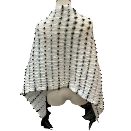 ISSEY MIYAKE イッセイミヤケ ストール 変形 ポップコーン プリーツ  IM61-AD006 ホワイト