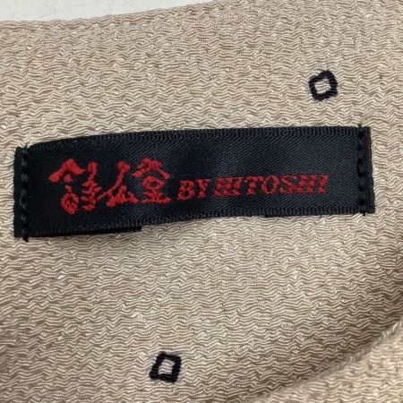 SHISENDO 詩仙堂 レディース ワンピース チュニック 折り鶴 ベージュ×ネイビー