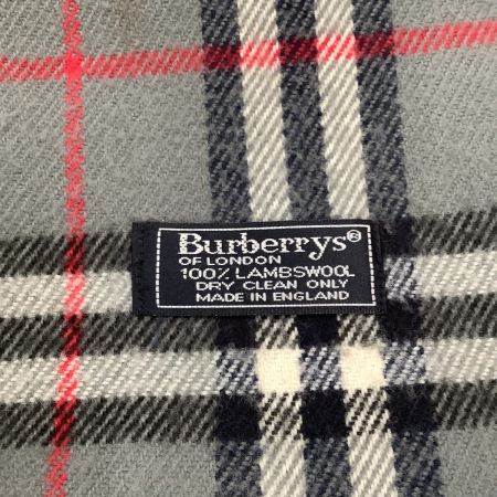 Burberrys バーバリーズ マフラー チェック ウール100％ グレー