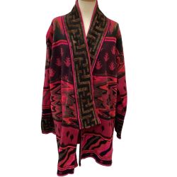 KENZO ケンゾー レディース Vintage カーディガン SIZE M ショッキングピンク Bランク