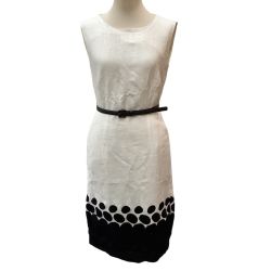 MAX MARA マックスマーラー レディース ノースリーブワンピース SIZE 42 ホワイト Bランク