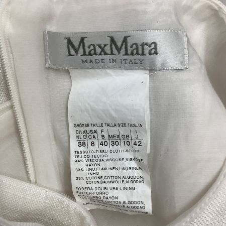 MAX MARA マックスマーラー レディース ノースリーブワンピース SIZE 42 ホワイト