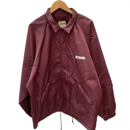  SCENE シーン メンズ Vintage コーチジャケット  SIZE 3L エンジ