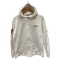 PINK HOUSE ピンクハウス ジップアップ パーカー SIZE L ワッペン カールヘルム Karl Helmut ホワイト Bランク