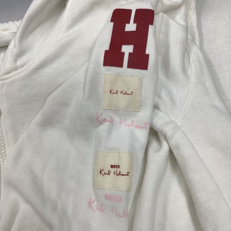 PINK HOUSE ピンクハウス ジップアップ パーカー SIZE L ワッペン カールヘルム Karl Helmut ホワイト