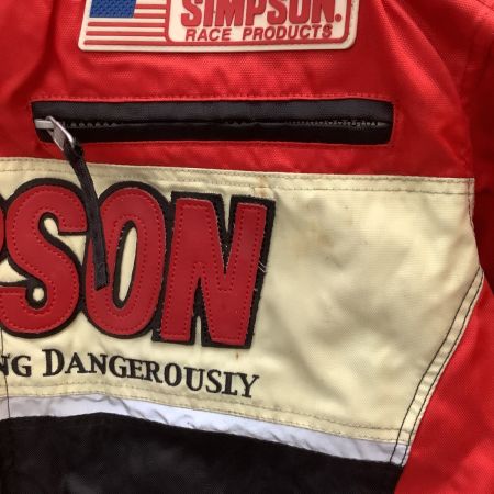 simpson シンプソン メンズ ライダース  バイクウェア セットアップ ジャケット パンツ SIZE L ブラック×レッド