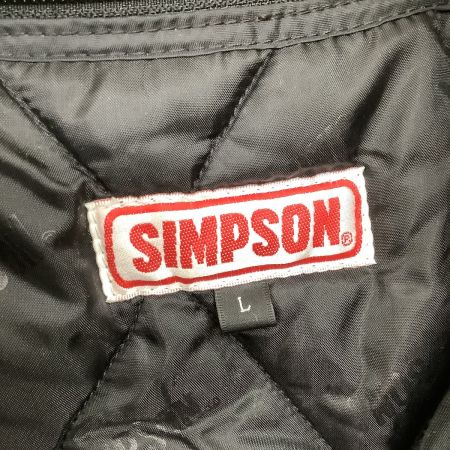 simpson メンズ ライダースジャケット レーシングウェア バイク SIZE L ブラック×アイボリー
