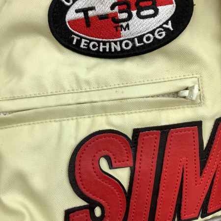 simpson メンズ ライダースジャケット レーシングウェア バイク SIZE L ブラック×アイボリー