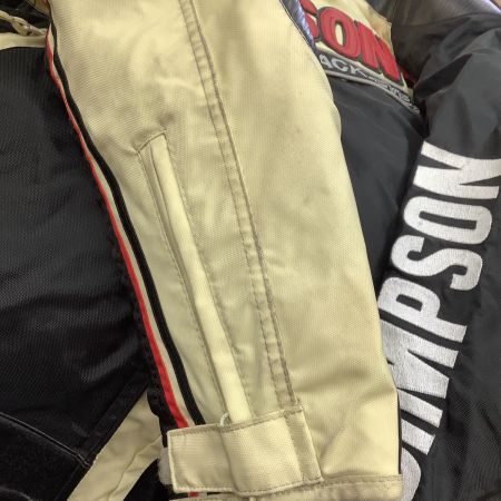 simpson メンズ ライダースジャケット レーシングウェア バイク SIZE L ブラック×アイボリー