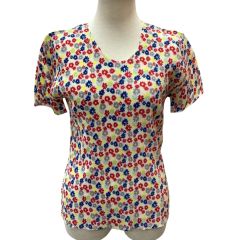 ISSEY MIYAKE イッセイミヤケ PLEATS PLEASE カットソー SIZE 3 花柄 PP22-FK876 アイボリー Bランク