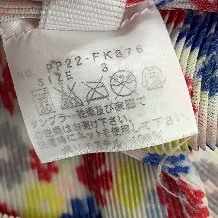 ISSEY MIYAKE イッセイミヤケ PLEATS PLEASE カットソー SIZE 3 花柄 PP22-FK876 アイボリー