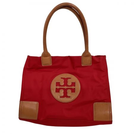  TORY BURCH トリーバーチ レディース ハンドバッグ ナイロン×レザー レッド