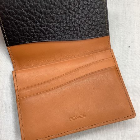Somes Saddle ソメスサドル メンズ 名刺入れ カードケース レザー ブラック×キャメル