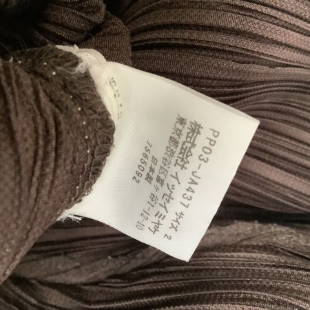 ISSEY MIYAKE イッセイミヤケ PLEATS PLEASE ロングコート SIZE 2 PP03-JA437 ブラウン