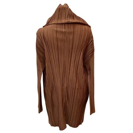 ISSEY MIYAKE イッセイミヤケ PLEATS PLEASE カーディガン SIZE 3 PP31-JA102 ブラウン