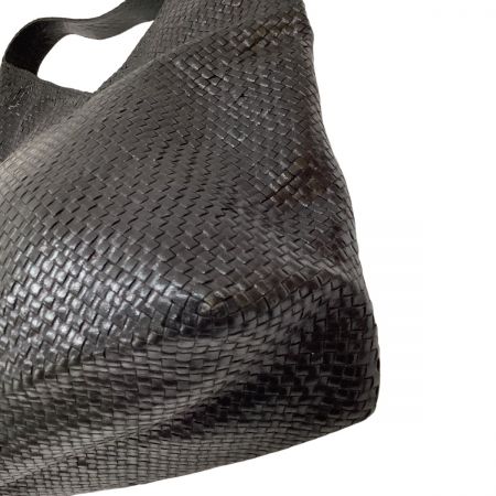  JURGEN LEHL ヨーガンレール レディース ハンドバッグ 編み込みレザー  ブラック