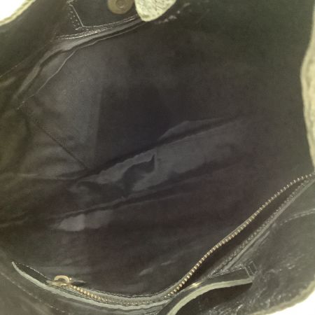  JURGEN LEHL ヨーガンレール レディース ハンドバッグ 編み込みレザー  ブラック