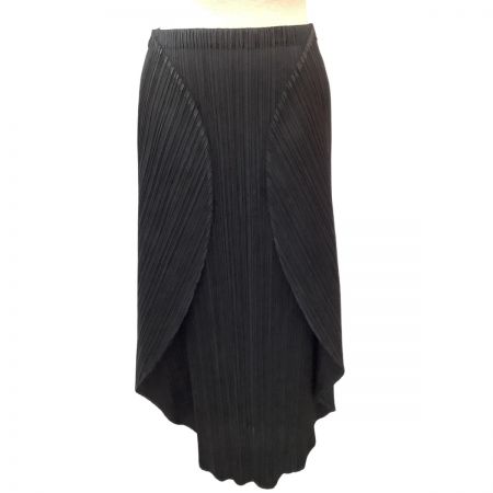  ISSEY MIYAKE イッセイミヤケ PLEATS PLEASE 変形 スカート SIZE 5 PP43-JG912 ブラック