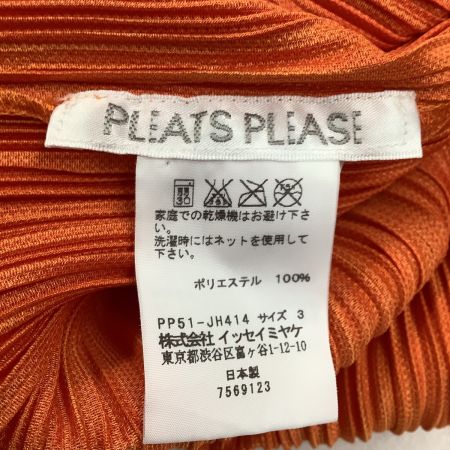  ISSEY MIYAKE イッセイミヤケ PLEATS PLEASE  ワンピース SIZE 3 PP51-JH414 オレンジ