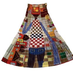 ISSEY MIYAKE イッセイミヤケ PLEATS PLEASE スカート 総柄 SIZE 3 PP14-JG145 Bランク