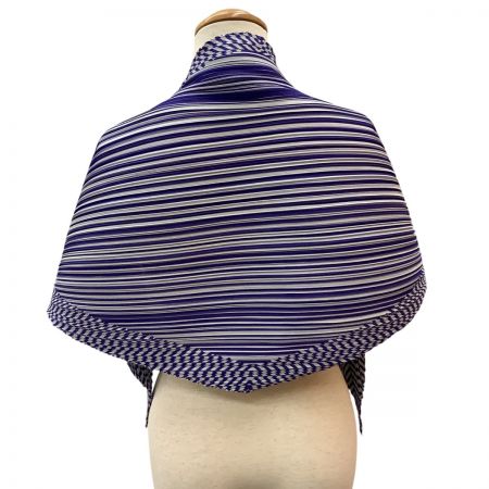  ISSEY MIYAKE イッセイミヤケ 横プリーツ  ストール パープル