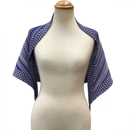  ISSEY MIYAKE イッセイミヤケ 横プリーツ  ストール パープル