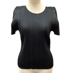 ISSEY MIYAKE イッセイミヤケ PLEATS PLEASE カットソー SIZE 3 PP55-JK103 ブラック Bランク