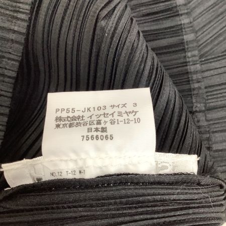 ISSEY MIYAKE イッセイミヤケ PLEATS PLEASE カットソー SIZE 3 PP55-JK103 ブラック