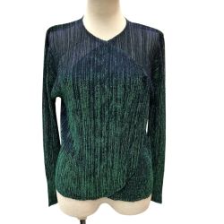 ISSEY MIYAKE イッセイミヤケ PLEATS PLEASE カーディガン ラメグラデーション PP83-J0712 パープル Bランク