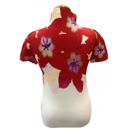  ISSEY MIYAKE me イッセイミヤケ ミー ワッフル プリーツ SIZE Free 花柄 MI81FK515 ホワイト