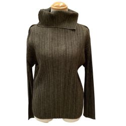 ISSEY MIYAKE イッセイミヤケ PLEATS PLEASE カットソー SIZE 3 PP91-JK127 カーキ Bランク