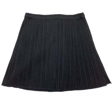  ISSEY MIYAKE イッセイミヤケ PLEATS PLEASE プリーツ ミニスカート  PP55-JG105」 ブラック