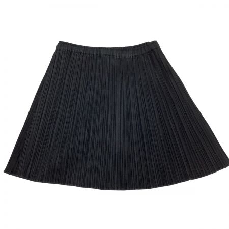  ISSEY MIYAKE イッセイミヤケ PLEATS PLEASE プリーツ ミニスカート  PP55-JG105」 ブラック