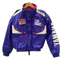 ♪♪ TEAM YAMAHA メンズ レーシングジャケット ジャンパー SIZE L バイク レア ブルー Cランク