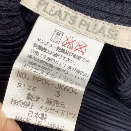 ISSEY MIYAKE イッセイミヤケ PLEATS PLEASE カットソー SIZE 3 PP04-JK604 ネイビー