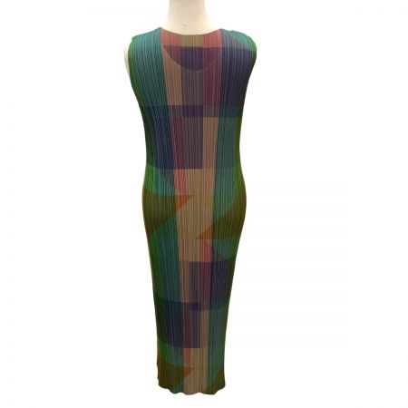  ISSEY MIYAKE イッセイミヤケ PLEATS PLEASE ワンピース SIZE 2 総柄  PP73-JH765