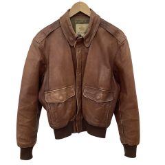 Golden Bear ゴールデンベア メンズ  Ａ2タイプレザージャケット ブラウン Cランク