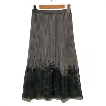  ISSEY MIYAKE イッセイミヤケ PLEATS PLEASE レース スカート SIZE 2 PP51-JG545 グレー