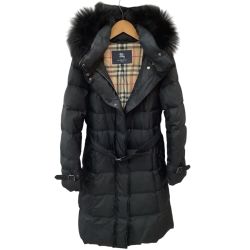 ♪♪ BURBERRY LONDON バーバリーロンドン レディース ダウンコート SIZE 40 ダウン90％ ブラック Bランク