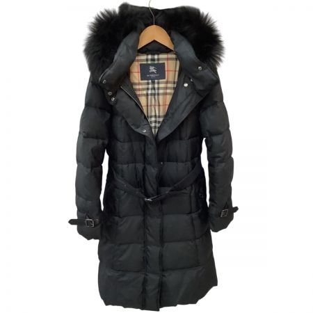  BURBERRY LONDON バーバリーロンドン レディース ダウンコート SIZE 40 ダウン90％ ブラック