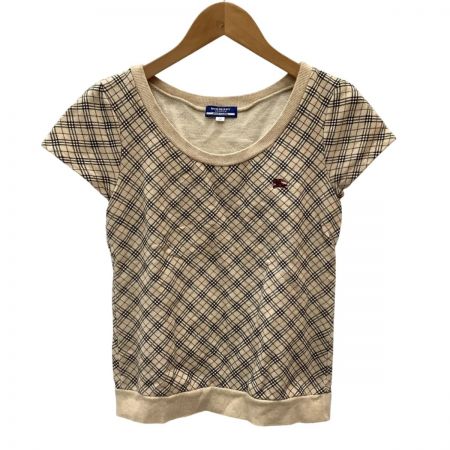  BURBERRY LONDON バーバリーロンドン レディース カットソー SIZE 38 チェック ベージュ