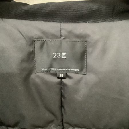 23ku 23区 レディース ダウンコート SIZE 38 ダウン90％ ブラック