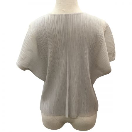  ISSEY MIYAKE イッセイミヤケ PLEATS PLEASE 変形 カーディガン SIZE 3 PP3-J0716 ライトグレー