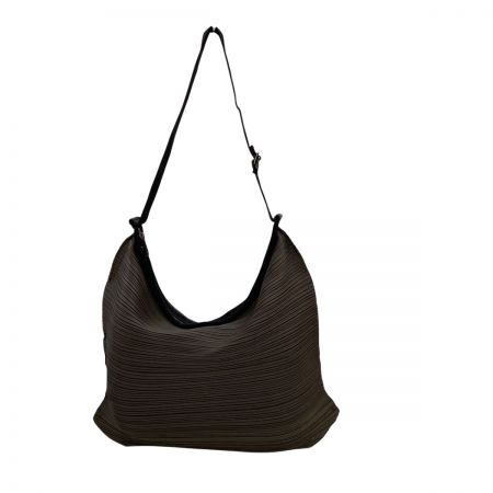  ISSEY MIYAKE イッセイミヤケ PLEATS PLEASE 　レディース ショルダーバッグ  PP92-AG571 ブラウン