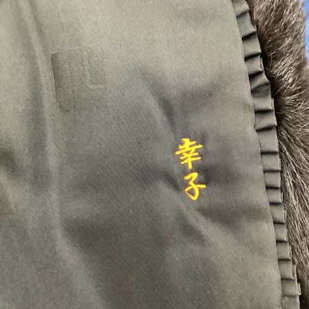 レディース 毛皮 ハーフコート SIZE 13号 ブラック