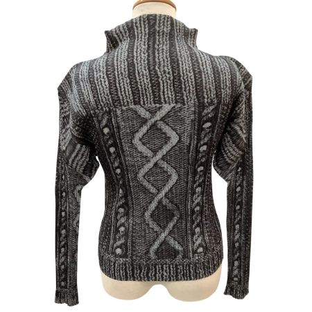 ISSEY MIYAKE イッセイミヤケ PLEATS PLEASE カットソー ケーブルニット転写  PP64-JK435 グレー