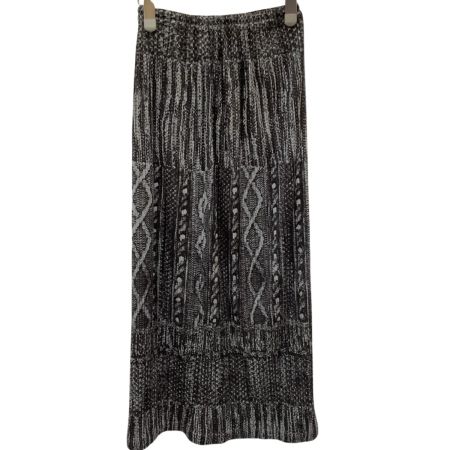 ISSEY MIYAKE イッセイミヤケ PLEATS PLEASE スカート ケーブルニット転写 PP64+JG439 グレー