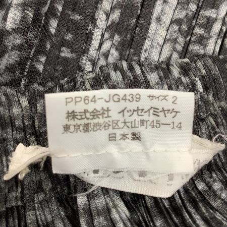 ISSEY MIYAKE イッセイミヤケ PLEATS PLEASE スカート ケーブルニット転写 PP64+JG439 グレー