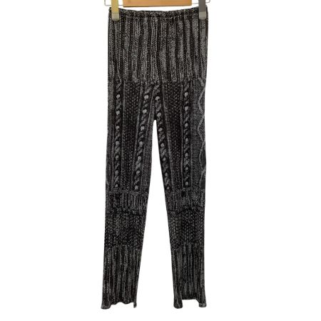 ISSEY MIYAKE イッセイミヤケ PLEATS PLEASE パンツ ケーブルニット転写  PP64-JF433 グレー